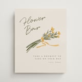 "Pencil Bouquet" - Wedding Party Signs in Cream by Adelyn T. - Front