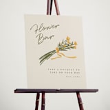 "Pencil Bouquet" - Wedding Party Signs in Cream by Adelyn T. - In Use