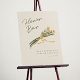 "Pencil Bouquet" - Wedding Party Signs in Cream by Adelyn T. - In Use