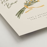 "Pencil Bouquet" - Wedding Party Signs in Cream by Adelyn T. - Detail