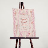 "Cottage Ribbons" - Wedding Party Signs in Strawberry by Elly - In Use