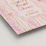 "Cottage Ribbons" - Wedding Party Signs in Strawberry by Elly - Detail