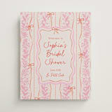 "Cottage Ribbons" - Wedding Party Signs in Strawberry by Elly - Front