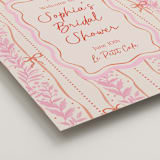 "Cottage Ribbons" - Wedding Party Signs in Strawberry by Elly - Detail