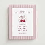 "Classic Cherries" - Wedding Party Signs in Bing Cherry by Charter Oaks Creative - Front