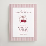 "Classic Cherries" - Wedding Party Signs in Bing Cherry by Charter Oaks Creative - Front
