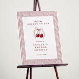 "Classic Cherries" - Wedding Party Signs in Bing Cherry by Charter Oaks Creative - In Use
