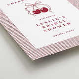 "Classic Cherries" - Wedding Party Signs in Bing Cherry by Charter Oaks Creative - Detail