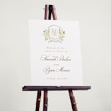 "Avalon" - Wedding Party Signs in Chiffon by Everett Paper Goods - In Use