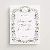 "Hydrangea Vine" - Wedding Party Signs in Coastal by Susan Moyal - Front