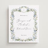 "Hydrangea Vine" - Wedding Party Signs in Coastal by Susan Moyal - Front