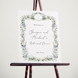 "Hydrangea Vine" - Wedding Party Signs in Coastal by Susan Moyal - In Use