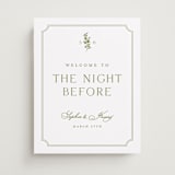 "Simply Elegant" - Wedding Party Signs in Pistachio by Yaling Hou Suzuki - Front