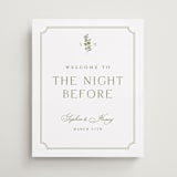 "Simply Elegant" - Wedding Party Signs in Pistachio by Yaling Hou Suzuki - Front