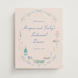 "Dining" - Wedding Party Signs in Pastel by Elly - Front