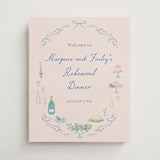 "Dining" - Wedding Party Signs in Pastel by Elly - Front