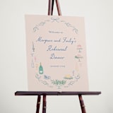 "Dining" - Wedding Party Signs in Pastel by Elly - In Use