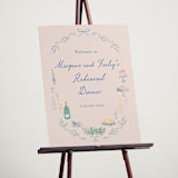 "Dining" - Wedding Party Signs in Pastel by Elly - In Use