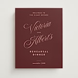 "Museum" - Wedding Party Signs in Burgundy by Nazia Hyder - Front