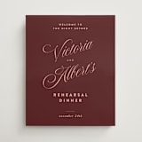 "Museum" - Wedding Party Signs in Burgundy by Nazia Hyder - Front