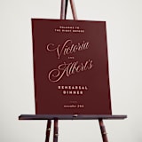 "Museum" - Wedding Party Signs in Burgundy by Nazia Hyder - In Use