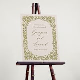 "Embroidered" - Wedding Party Signs in Chartreuse by Jen Owens - In Use