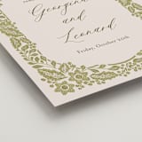 "Embroidered" - Wedding Party Signs in Chartreuse by Jen Owens - Detail