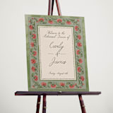 "Wedding Tapestry" - Wedding Party Signs in Coral Fern by Chris Griffith - In Use