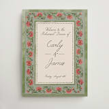 "Wedding Tapestry" - Wedding Party Signs in Coral Fern by Chris Griffith - Front