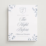"Wildflower Corners" - Wedding Party Signs in Bluebell by Everett Paper Goods - Front