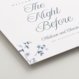 "Wildflower Corners" - Wedding Party Signs in Bluebell by Everett Paper Goods - Detail