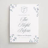 "Wildflower Corners" - Wedding Party Signs in Bluebell by Everett Paper Goods - Front