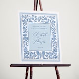 "Porcelain Floral" - Wedding Party Signs in Porcelain by Elly - In Use
