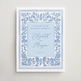 "Porcelain Floral" - Wedding Party Signs in Porcelain by Elly - Front