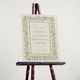 "Framed Floral" - Wedding Party Signs in Mustard by Baumbirdy - In Use