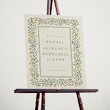 "Framed Floral" - Wedding Party Signs in Mustard by Baumbirdy - In Use