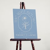 "Flora Arch" - Wedding Party Signs in Cerulean by Baumbirdy - In Use