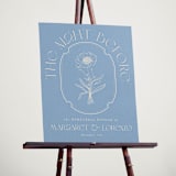 "Flora Arch" - Wedding Party Signs in Cerulean by Baumbirdy - In Use