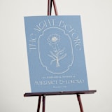 "Flora Arch" - Wedding Party Signs in Cerulean by Baumbirdy - In Use