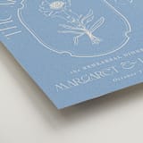 "Flora Arch" - Wedding Party Signs in Cerulean by Baumbirdy - Detail