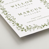 "Greenery Vine" - Wedding Party Signs in Pistachio by Susan Moyal - Detail