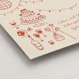 "Party On!" - Wedding Party Signs in Sangria Spark by Zove Ahhh - Detail