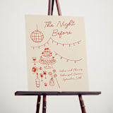 "Party On!" - Wedding Party Signs in Sangria Spark by Zove Ahhh - In Use