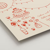 "Party On!" - Wedding Party Signs in Sangria Spark by Zove Ahhh - Detail