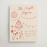 "Party On!" - Wedding Party Signs in Sangria Spark by Zove Ahhh - Front