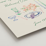 "tablescape drawing" - Wedding Party Signs in Garden by Cass Loh - Detail