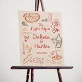 "That's Amore." - Wedding Party Signs in Cabernet by Jenna Holcomb - In Use