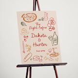 "That's Amore." - Wedding Party Signs in Cabernet by Jenna Holcomb - In Use