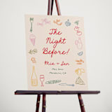 "pasta party" - Wedding Party Signs in Gnocchi by Creo Study - In Use