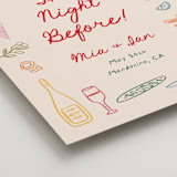 "pasta party" - Wedding Party Signs in Gnocchi by Creo Study - Detail